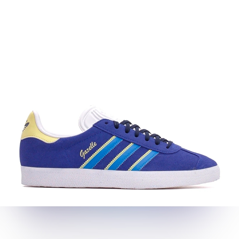 Adidas Originals Gazelle Sneakers Blue Yellow Women's Size 7.5 NEW NWOT